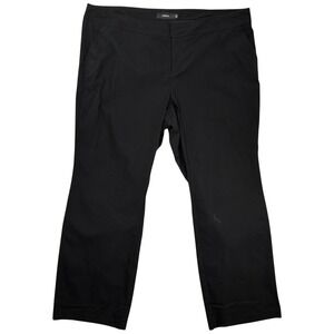 Torrid Black Stretch Crop Dress Pants Plus Size 30 Career Office Zip Closure